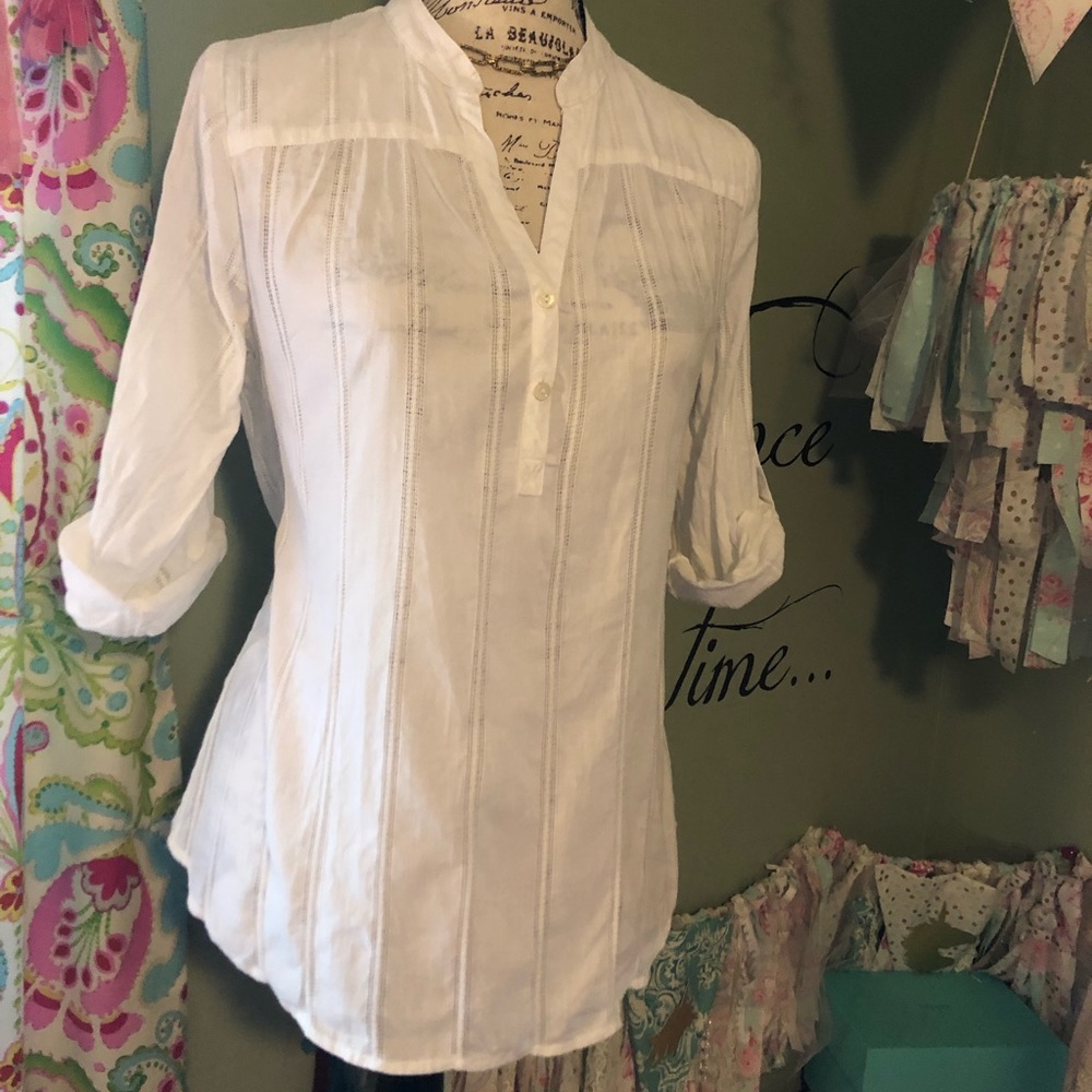 J Crew White blouse size S